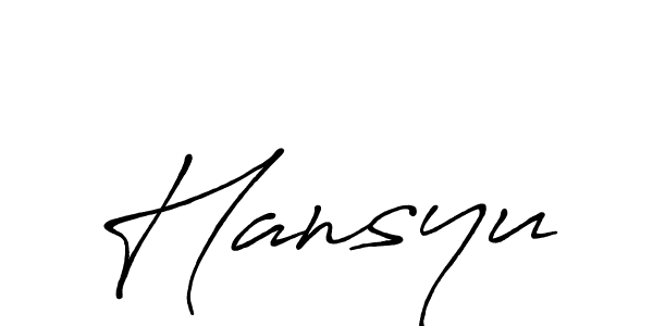 How to make Hansyu signature? Antro_Vectra_Bolder is a professional autograph style. Create handwritten signature for Hansyu name. Hansyu signature style 7 images and pictures png