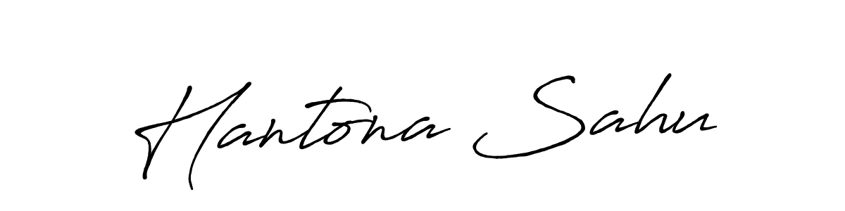 Design your own signature with our free online signature maker. With this signature software, you can create a handwritten (Antro_Vectra_Bolder) signature for name Hantona Sahu. Hantona Sahu signature style 7 images and pictures png