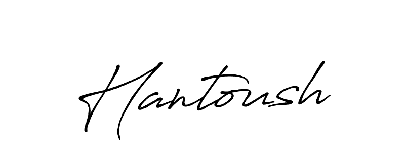 Use a signature maker to create a handwritten signature online. With this signature software, you can design (Antro_Vectra_Bolder) your own signature for name Hantoush. Hantoush signature style 7 images and pictures png