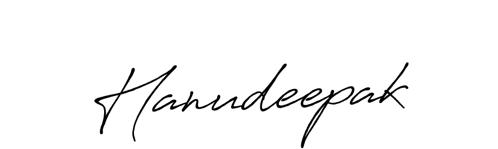 Make a beautiful signature design for name Hanudeepak. With this signature (Antro_Vectra_Bolder) style, you can create a handwritten signature for free. Hanudeepak signature style 7 images and pictures png