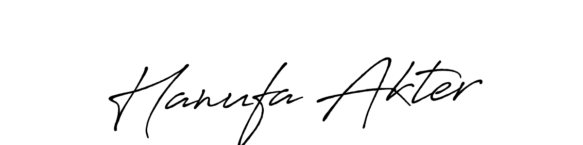Also we have Hanufa Akter name is the best signature style. Create professional handwritten signature collection using Antro_Vectra_Bolder autograph style. Hanufa Akter signature style 7 images and pictures png