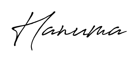 Transform the name Hanuma into a signature masterpiece using Antro_Vectra_Bolder font. Ideal for photographers, artists, and creators looking for watermarks. Hanuma signature style 7 images and pictures png