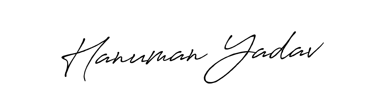 Use a signature maker to create a handwritten signature online. With this signature software, you can design (Antro_Vectra_Bolder) your own signature for name Hanuman Yadav. Hanuman Yadav signature style 7 images and pictures png