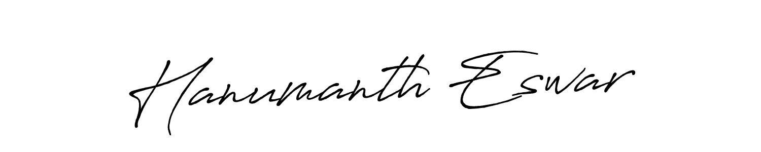 Create a beautiful signature design for name Hanumanth Eswar. With this signature (Antro_Vectra_Bolder) fonts, you can make a handwritten signature for free. Hanumanth Eswar signature style 7 images and pictures png