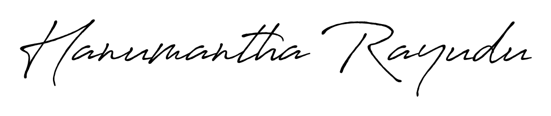 Turn your name Hanumantha Rayudu into a signature brand with Antro_Vectra_Bolder styling. Download in standard PNG or transparent format anytime. Hanumantha Rayudu signature style 7 images and pictures png