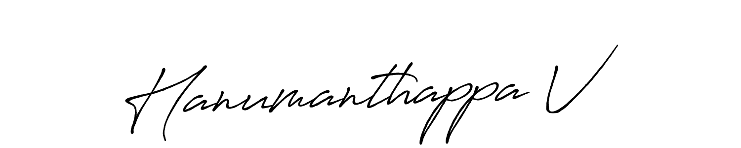 It looks lik you need a new signature style for name Hanumanthappa V. Design unique handwritten (Antro_Vectra_Bolder) signature with our free signature maker in just a few clicks. Hanumanthappa V signature style 7 images and pictures png