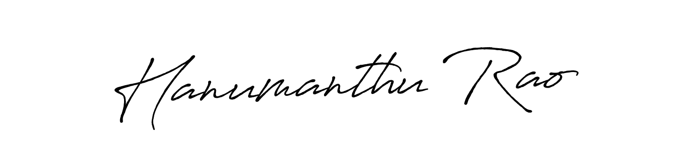 Create a beautiful signature design for name Hanumanthu Rao. With this signature (Antro_Vectra_Bolder) fonts, you can make a handwritten signature for free. Hanumanthu Rao signature style 7 images and pictures png