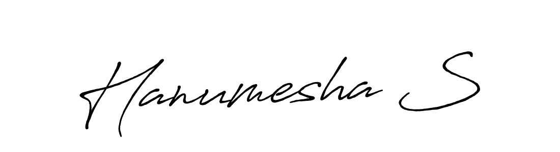 It looks lik you need a new signature style for name Hanumesha S. Design unique handwritten (Antro_Vectra_Bolder) signature with our free signature maker in just a few clicks. Hanumesha S signature style 7 images and pictures png