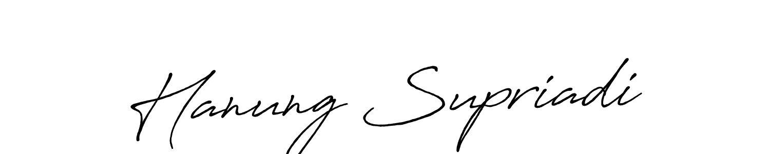Antro_Vectra_Bolder is a professional signature style that is perfect for those who want to add a touch of class to their signature. It is also a great choice for those who want to make their signature more unique. Get Hanung Supriadi name to fancy signature for free. Hanung Supriadi signature style 7 images and pictures png