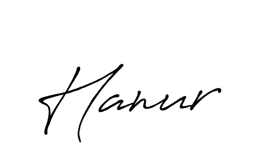 Use a signature maker to create a handwritten signature online. With this signature software, you can design (Antro_Vectra_Bolder) your own signature for name Hanur. Hanur signature style 7 images and pictures png