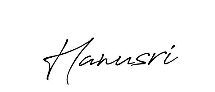 Make a beautiful signature design for name Hanusri. With this signature (Antro_Vectra_Bolder) style, you can create a handwritten signature for free. Hanusri signature style 7 images and pictures png