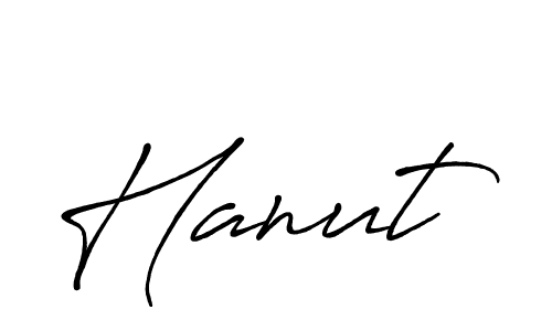 Design your own signature with our free online signature maker. With this signature software, you can create a handwritten (Antro_Vectra_Bolder) signature for name Hanut. Hanut signature style 7 images and pictures png
