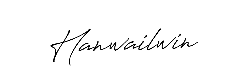 Use a signature maker to create a handwritten signature online. With this signature software, you can design (Antro_Vectra_Bolder) your own signature for name Hanwailwin. Hanwailwin signature style 7 images and pictures png