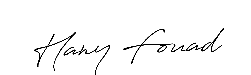 Make a beautiful signature design for name Hany Fouad. With this signature (Antro_Vectra_Bolder) style, you can create a handwritten signature for free. Hany Fouad signature style 7 images and pictures png