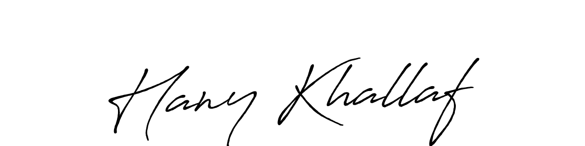 Make a beautiful signature design for name Hany Khallaf. Use this online signature maker to create a handwritten signature for free. Hany Khallaf signature style 7 images and pictures png