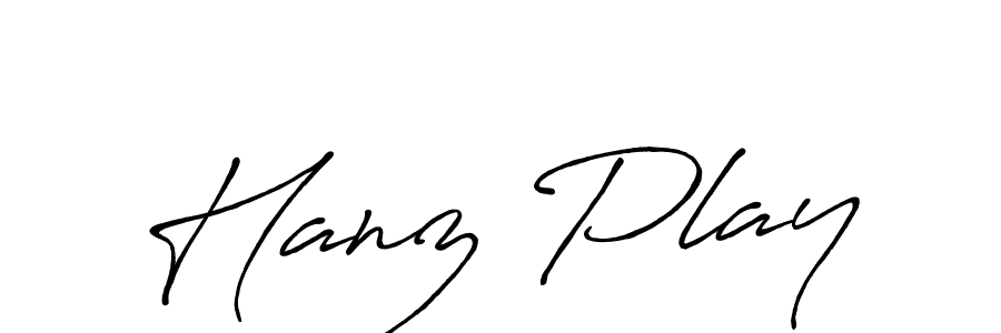 It looks lik you need a new signature style for name Hanz Play. Design unique handwritten (Antro_Vectra_Bolder) signature with our free signature maker in just a few clicks. Hanz Play signature style 7 images and pictures png