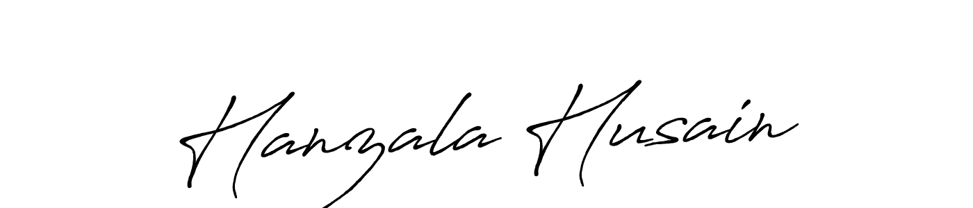 How to make Hanzala Husain name signature. Use Antro_Vectra_Bolder style for creating short signs online. This is the latest handwritten sign. Hanzala Husain signature style 7 images and pictures png