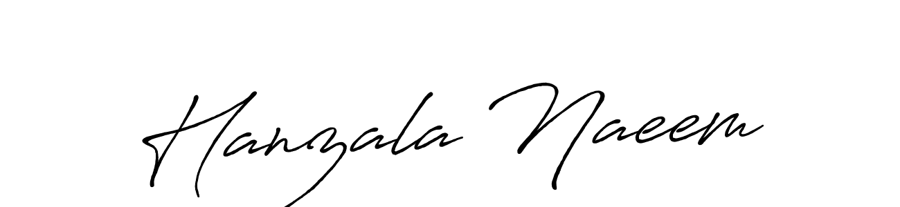 How to make Hanzala Naeem name signature. Use Antro_Vectra_Bolder style for creating short signs online. This is the latest handwritten sign. Hanzala Naeem signature style 7 images and pictures png