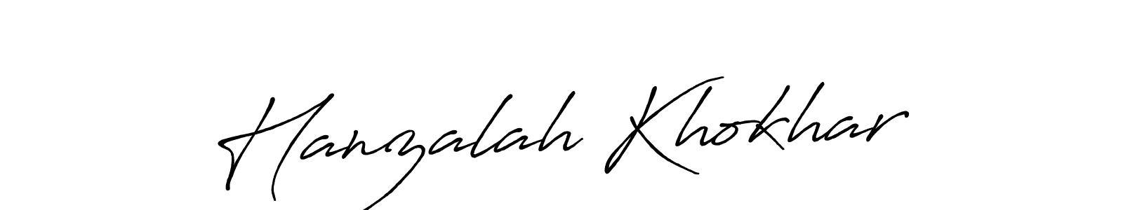 How to make Hanzalah Khokhar signature? Antro_Vectra_Bolder is a professional autograph style. Create handwritten signature for Hanzalah Khokhar name. Hanzalah Khokhar signature style 7 images and pictures png