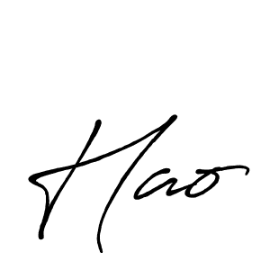 Hao stylish signature style. Best Handwritten Sign (Antro_Vectra_Bolder) for my name. Handwritten Signature Collection Ideas for my name Hao. Hao signature style 7 images and pictures png