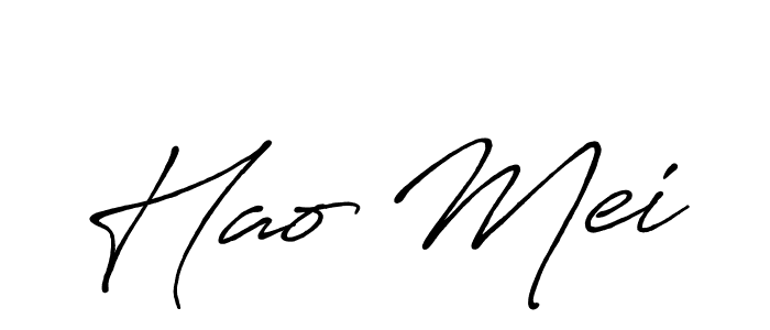 Also we have Hao Mei name is the best signature style. Create professional handwritten signature collection using Antro_Vectra_Bolder autograph style. Hao Mei signature style 7 images and pictures png