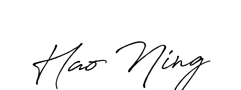 Similarly Antro_Vectra_Bolder is the best handwritten signature design. Signature creator online .You can use it as an online autograph creator for name Hao Ning. Hao Ning signature style 7 images and pictures png