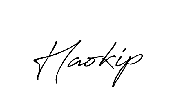 Design your own signature with our free online signature maker. With this signature software, you can create a handwritten (Antro_Vectra_Bolder) signature for name Haokip. Haokip signature style 7 images and pictures png