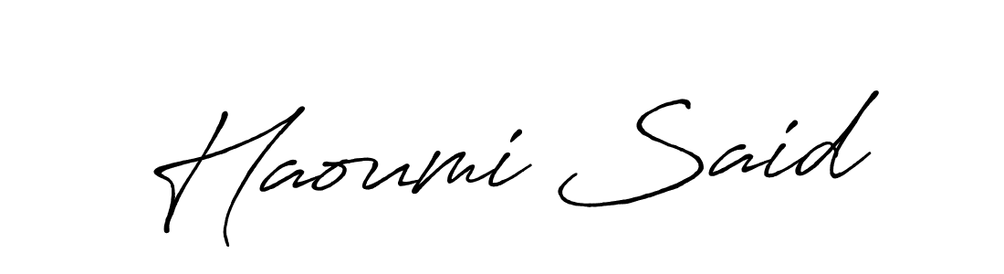 Design your own signature with our free online signature maker. With this signature software, you can create a handwritten (Antro_Vectra_Bolder) signature for name Haoumi Said. Haoumi Said signature style 7 images and pictures png