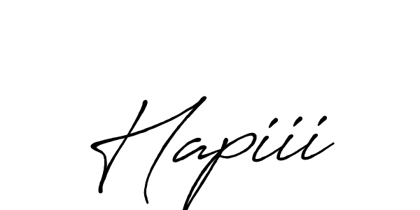 Design your own signature with our free online signature maker. With this signature software, you can create a handwritten (Antro_Vectra_Bolder) signature for name Hapiii. Hapiii signature style 7 images and pictures png