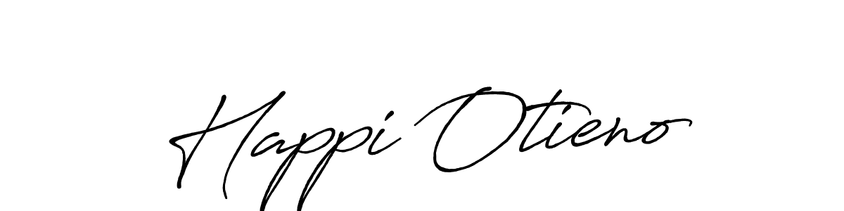 How to make Happi Otieno name signature. Use Antro_Vectra_Bolder style for creating short signs online. This is the latest handwritten sign. Happi Otieno signature style 7 images and pictures png
