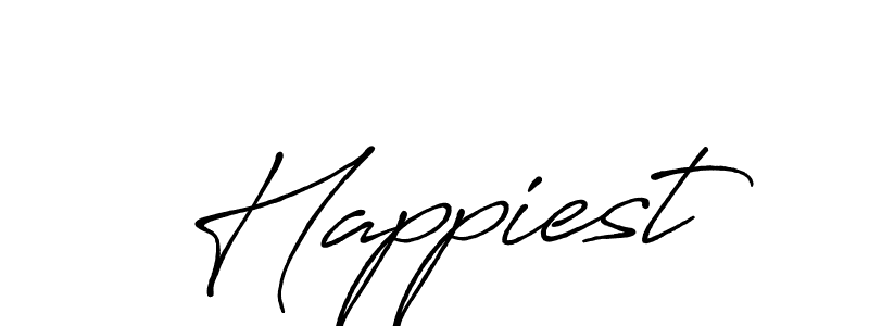 Also we have Happiest name is the best signature style. Create professional handwritten signature collection using Antro_Vectra_Bolder autograph style. Happiest signature style 7 images and pictures png