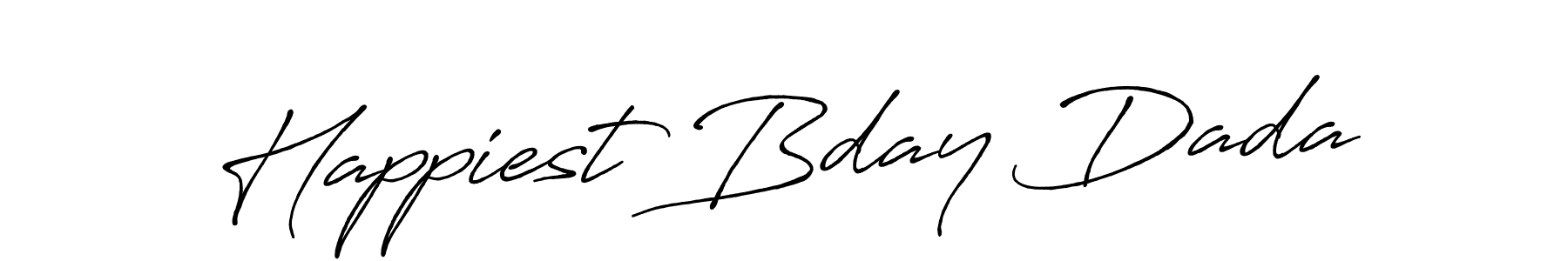Also You can easily find your signature by using the search form. We will create Happiest Bday Dada name handwritten signature images for you free of cost using Antro_Vectra_Bolder sign style. Happiest Bday Dada signature style 7 images and pictures png