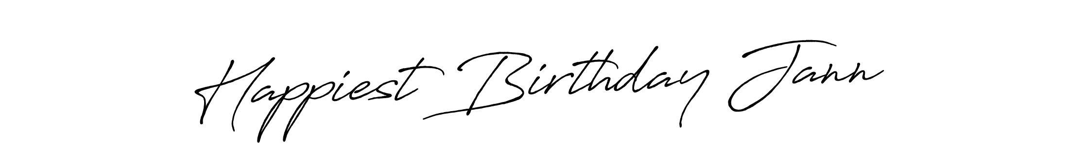 Similarly Antro_Vectra_Bolder is the best handwritten signature design. Signature creator online .You can use it as an online autograph creator for name Happiest Birthday Jann. Happiest Birthday Jann signature style 7 images and pictures png