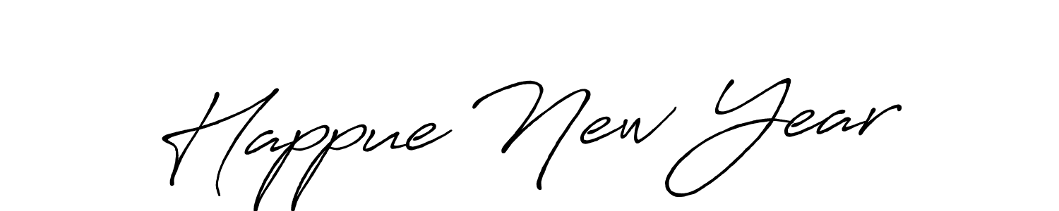 Similarly Antro_Vectra_Bolder is the best handwritten signature design. Signature creator online .You can use it as an online autograph creator for name Happue New Year. Happue New Year signature style 7 images and pictures png