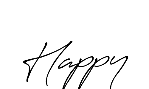 Also You can easily find your signature by using the search form. We will create Happy name handwritten signature images for you free of cost using Antro_Vectra_Bolder sign style. Happy signature style 7 images and pictures png