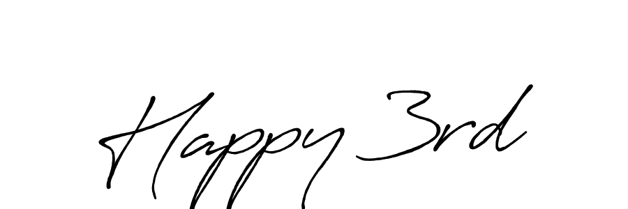 Use a signature maker to create a handwritten signature online. With this signature software, you can design (Antro_Vectra_Bolder) your own signature for name Happy 3rd. Happy 3rd signature style 7 images and pictures png