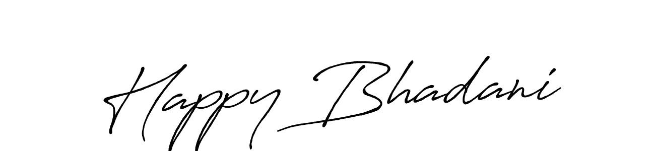 Similarly Antro_Vectra_Bolder is the best handwritten signature design. Signature creator online .You can use it as an online autograph creator for name Happy Bhadani. Happy Bhadani signature style 7 images and pictures png