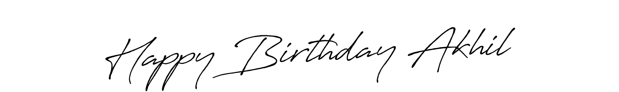 Similarly Antro_Vectra_Bolder is the best handwritten signature design. Signature creator online .You can use it as an online autograph creator for name Happy Birthday Akhil. Happy Birthday Akhil signature style 7 images and pictures png