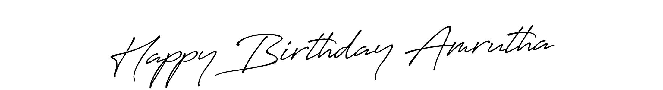 Make a short Happy Birthday Amrutha signature style. Manage your documents anywhere anytime using Antro_Vectra_Bolder. Create and add eSignatures, submit forms, share and send files easily. Happy Birthday Amrutha signature style 7 images and pictures png