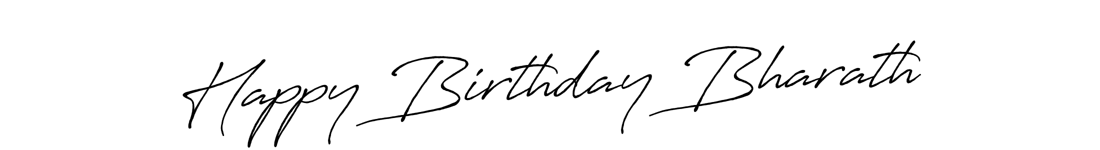 Use a signature maker to create a handwritten signature online. With this signature software, you can design (Antro_Vectra_Bolder) your own signature for name Happy Birthday Bharath. Happy Birthday Bharath signature style 7 images and pictures png