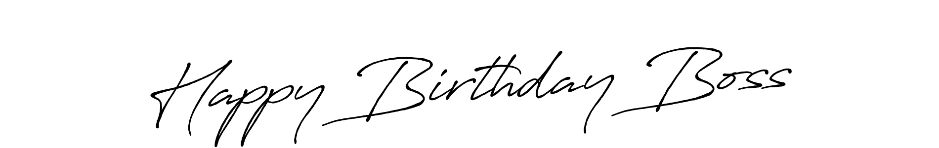 Design your own signature with our free online signature maker. With this signature software, you can create a handwritten (Antro_Vectra_Bolder) signature for name Happy Birthday Boss. Happy Birthday Boss signature style 7 images and pictures png