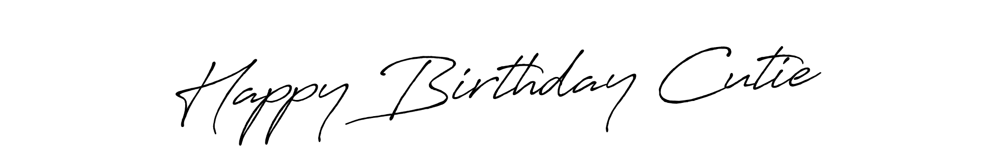 See photos of Happy Birthday Cutie official signature by Spectra . Check more albums & portfolios. Read reviews & check more about Antro_Vectra_Bolder font. Happy Birthday Cutie signature style 7 images and pictures png