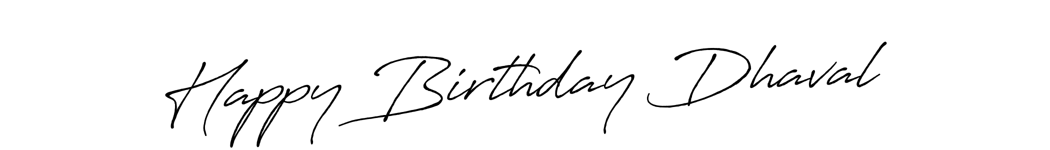 Make a beautiful signature design for name Happy Birthday Dhaval. With this signature (Antro_Vectra_Bolder) style, you can create a handwritten signature for free. Happy Birthday Dhaval signature style 7 images and pictures png