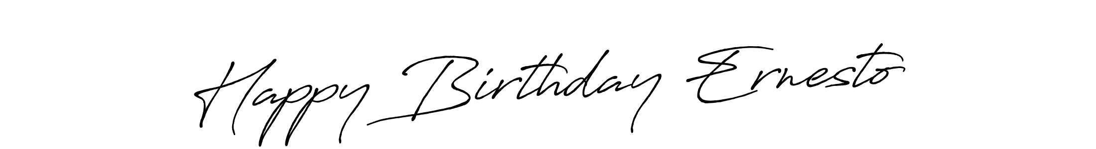 Design your own signature with our free online signature maker. With this signature software, you can create a handwritten (Antro_Vectra_Bolder) signature for name Happy Birthday Ernesto. Happy Birthday Ernesto signature style 7 images and pictures png