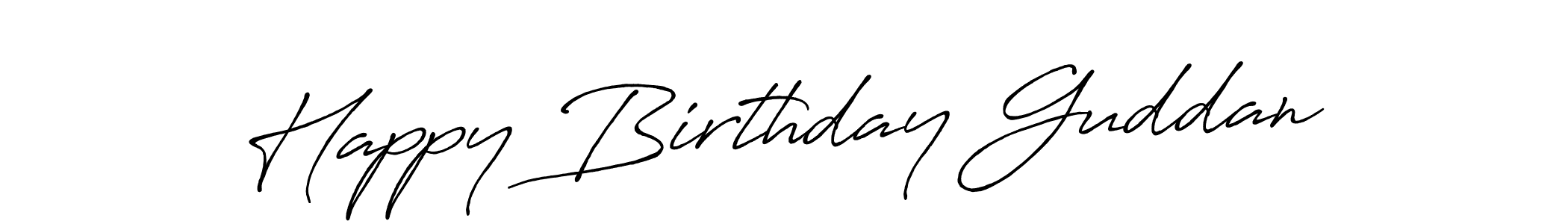 Similarly Antro_Vectra_Bolder is the best handwritten signature design. Signature creator online .You can use it as an online autograph creator for name Happy Birthday Guddan. Happy Birthday Guddan signature style 7 images and pictures png