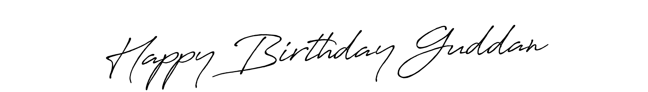 Check out images of Autograph of Happy Birthday Guddan name. Actor Happy Birthday Guddan Signature Style. Antro_Vectra_Bolder is a professional sign style online. Happy Birthday Guddan signature style 7 images and pictures png