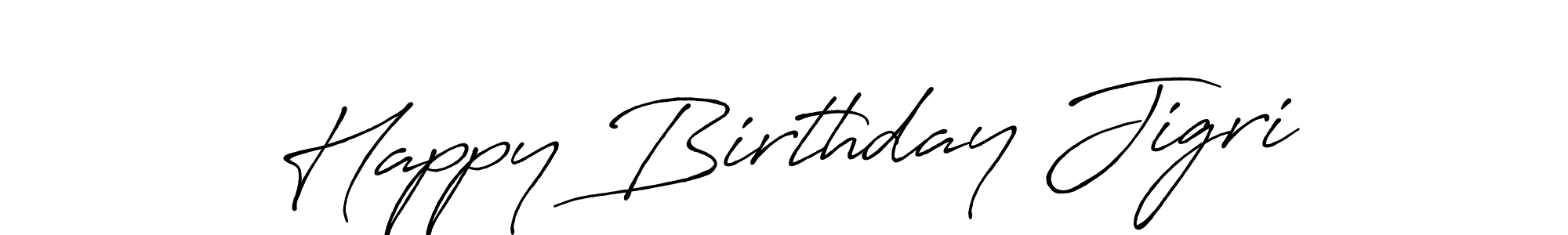 The best way (Antro_Vectra_Bolder) to make a short signature is to pick only two or three words in your name. The name Happy Birthday Jigri include a total of six letters. For converting this name. Happy Birthday Jigri signature style 7 images and pictures png