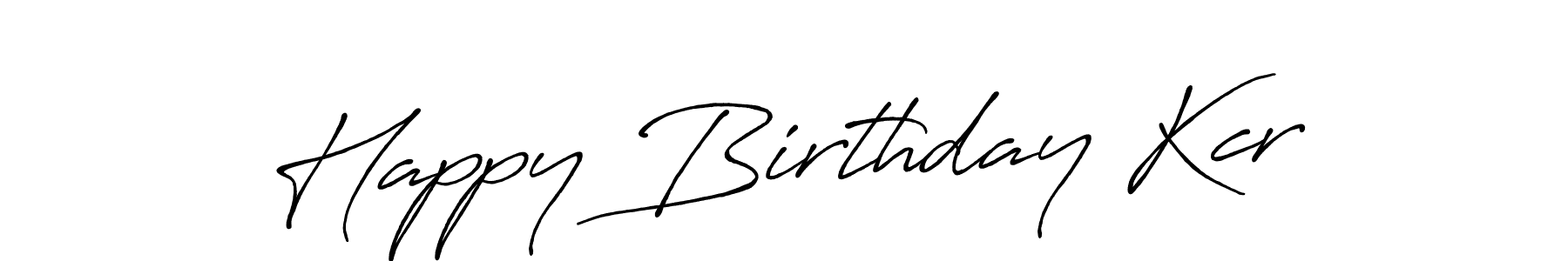 Also You can easily find your signature by using the search form. We will create Happy Birthday Kcr name handwritten signature images for you free of cost using Antro_Vectra_Bolder sign style. Happy Birthday Kcr signature style 7 images and pictures png