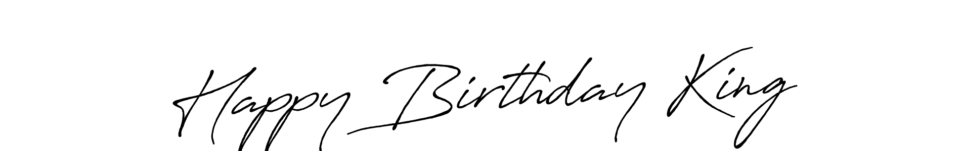 Similarly Antro_Vectra_Bolder is the best handwritten signature design. Signature creator online .You can use it as an online autograph creator for name Happy Birthday King. Happy Birthday King signature style 7 images and pictures png