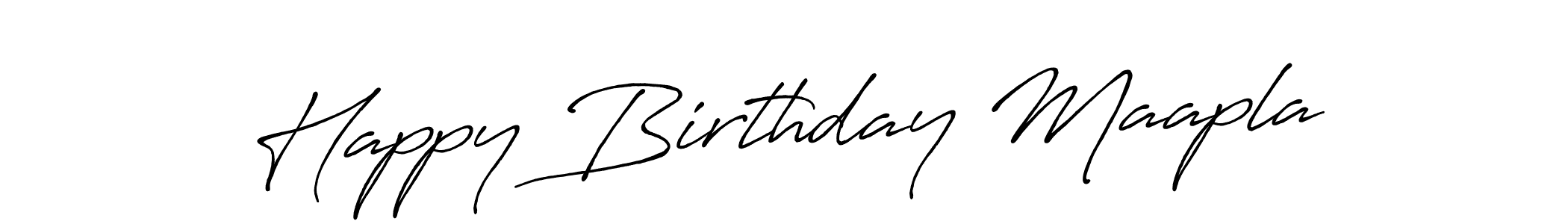 Check out images of Autograph of Happy Birthday Maapla name. Actor Happy Birthday Maapla Signature Style. Antro_Vectra_Bolder is a professional sign style online. Happy Birthday Maapla signature style 7 images and pictures png